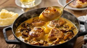 Filet mignon aux champignons et à la moutarde : un plat fondant et crémeux prêt en 30 minutes